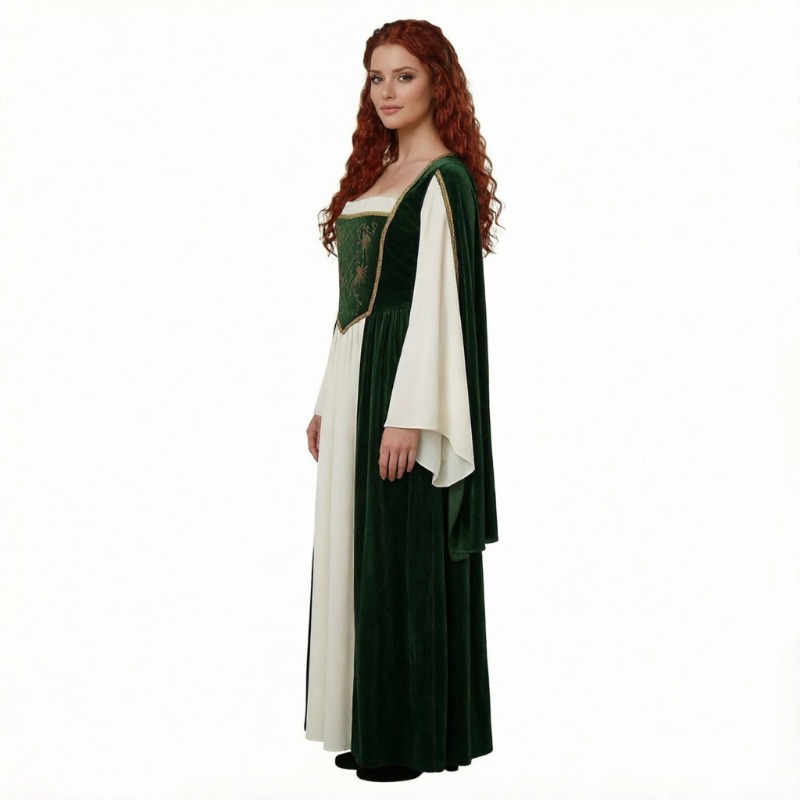 Medieval Renaissance Dress Women - New Medieval Cosplay Costume Retro Long