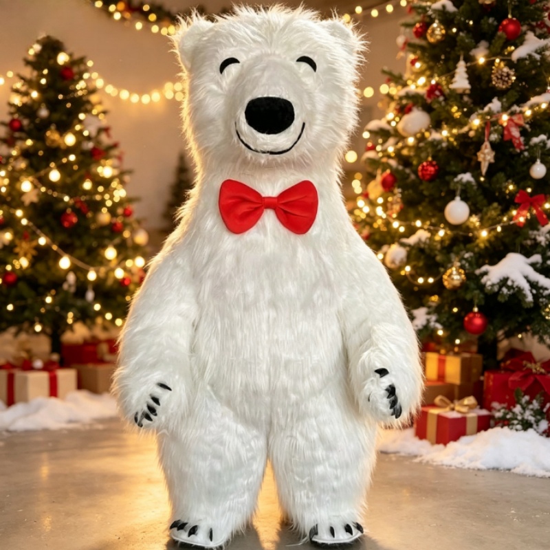 Costumes - Giant Inflatable White Polar Bear Mascot