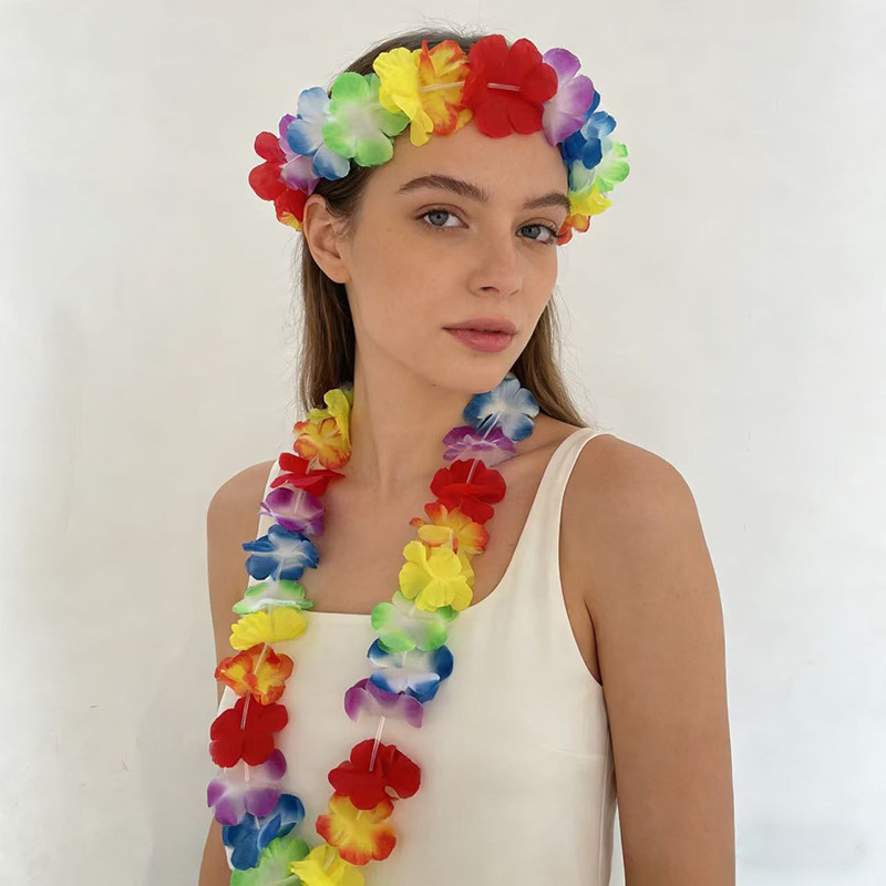 Glow In The Dark Party Glasses - 105cm Hawaiian Flower Leis Garland Necklace