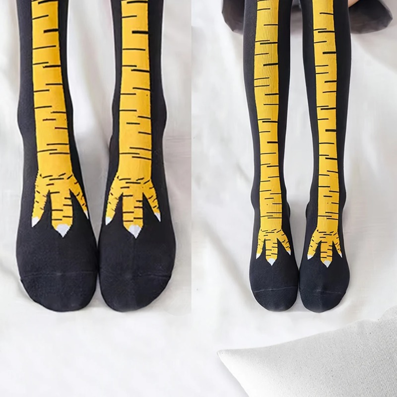 1/2/5 Pairs Women Knee High So - огляд і ціна Funny Chicken Leg Socks