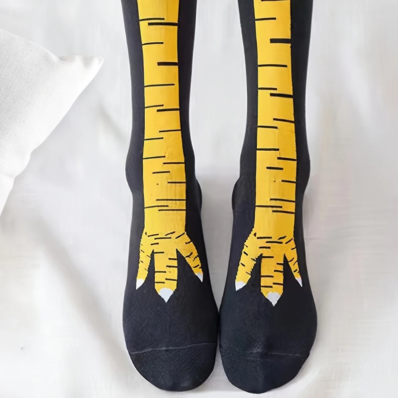 1/2/5 Pairs Women Knee High So - огляд і ціна Funny Chicken Leg Socks