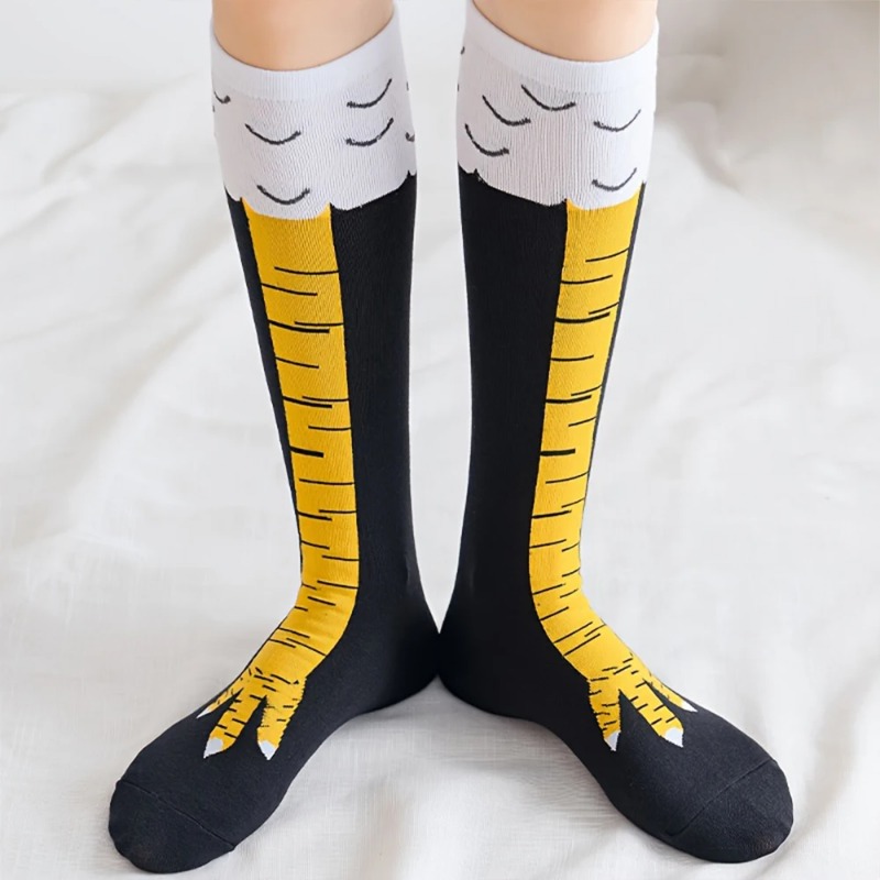 1/2/5 Pairs Women Knee High So - огляд і ціна Funny Chicken Leg Socks