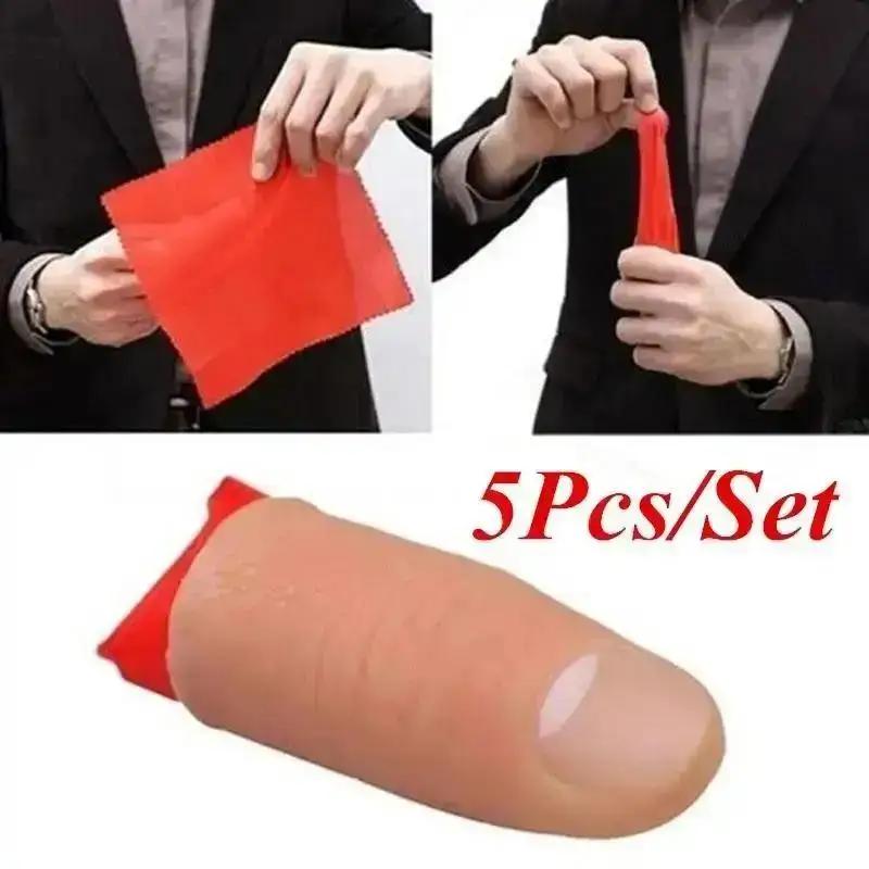 5Pcs/Set Hot Fakes Soft Thumb  - огляд і ціна Thumb Tip Magic Trick Set