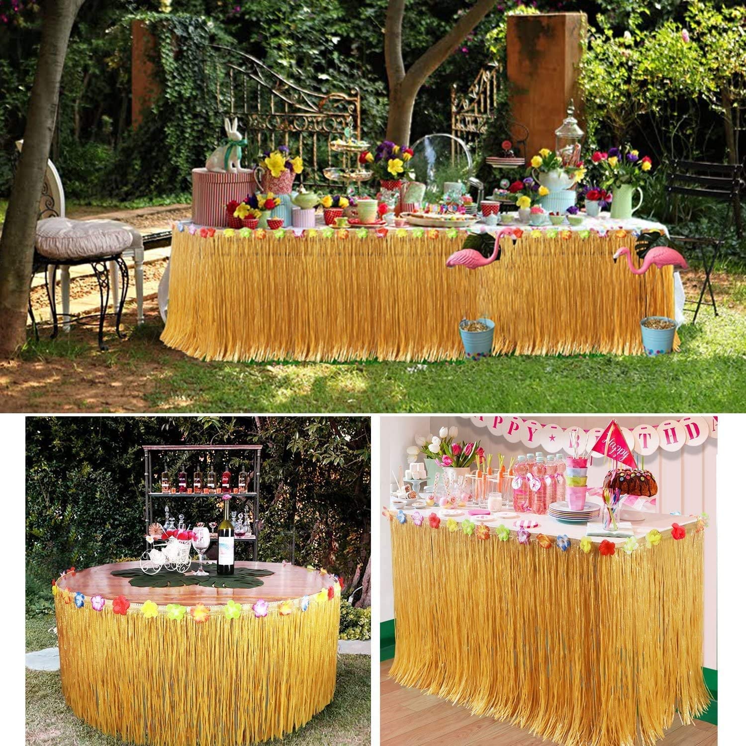 Straw Color Luau Grass Table S - огляд і ціна Glow In The Dark Party Glasses