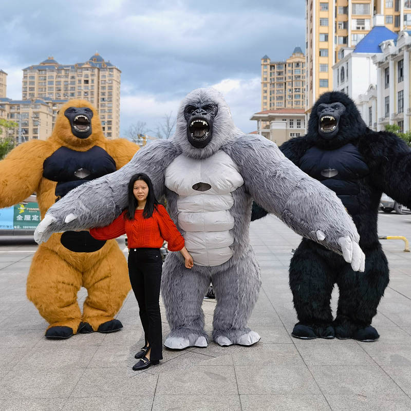 Real Life Inflatable Gorilla M - огляд і ціна Inflatable Dinosaur Costume Adult