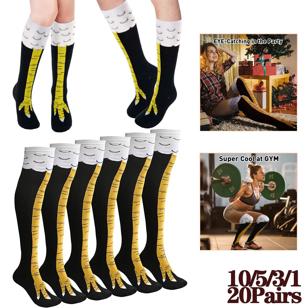 1-20Pairs Funny 3D Chicken Cla - огляд і ціна Funny Chicken Leg Socks