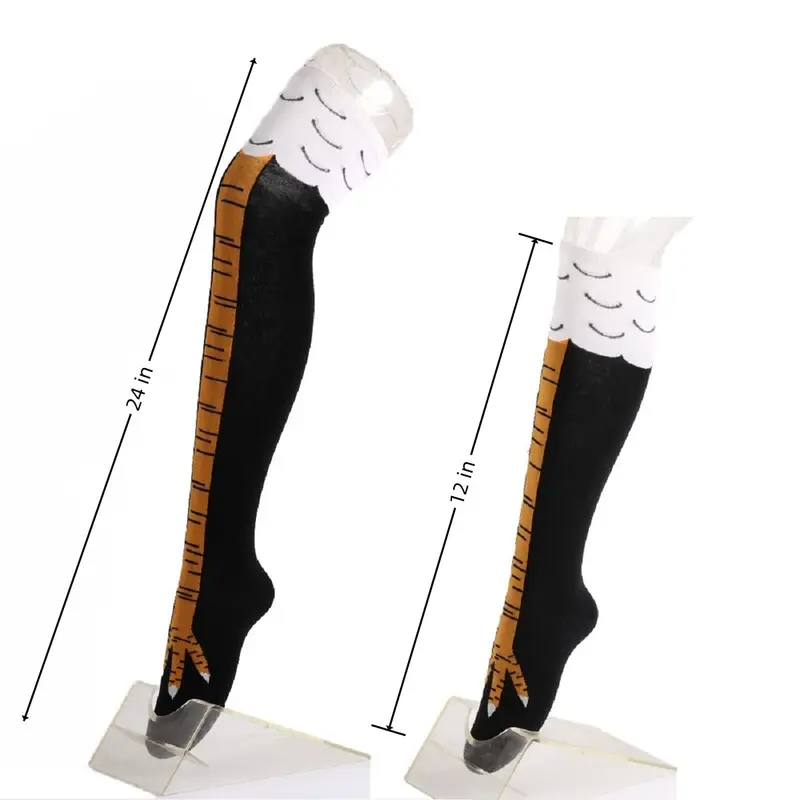 1/2/4Pairs Women Knee High Soc - огляд і ціна Funny Chicken Leg Socks