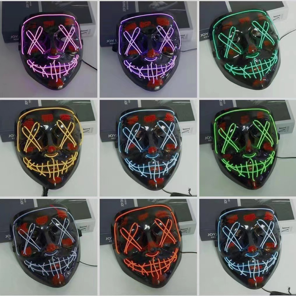 Halloween Masks For Men Women  - огляд і ціна Led Purge Mask Halloween