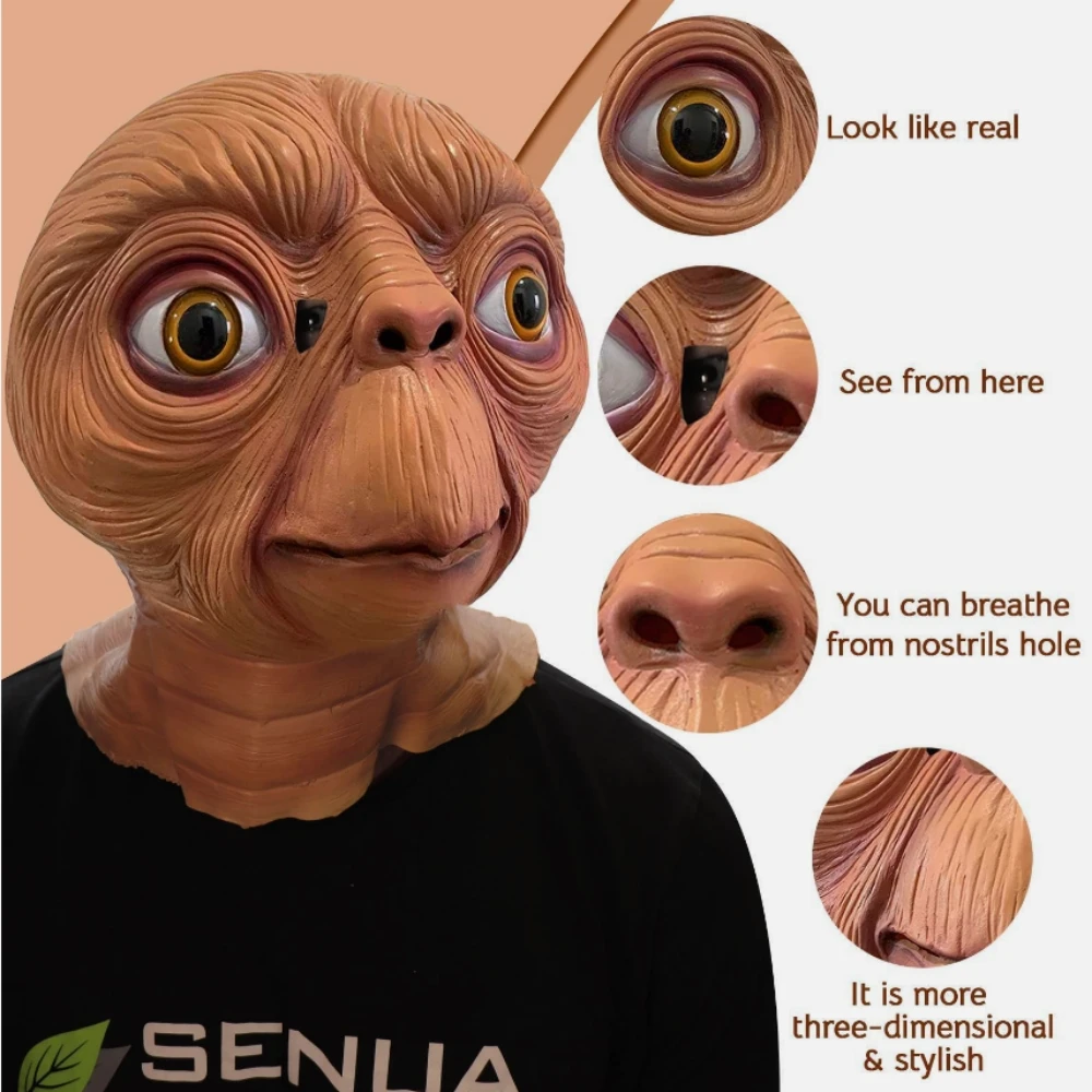 Realistic ET Alien Latex Mask  - огляд і ціна Latex Alien Mask Realistic