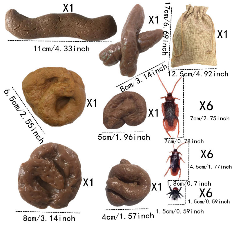 6/24PCS Soft Fake Poop Feces P - огляд і ціна Fake Poop Gag Gift