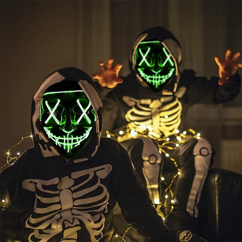 Scary Halloween Cosplay Light  - огляд і ціна Led Purge Mask Halloween