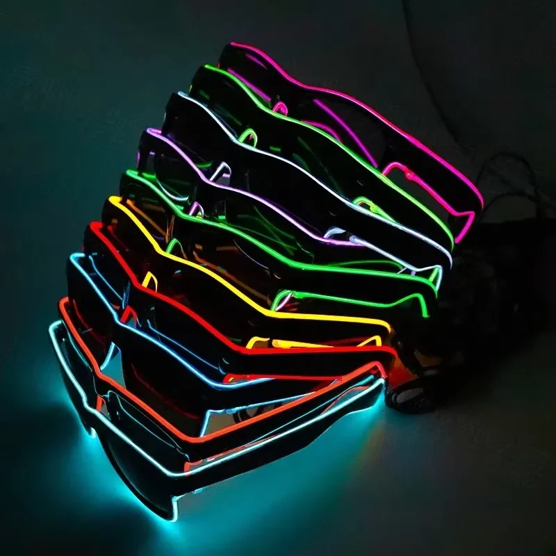 Neon LED Glowing Sunglasses Co - огляд і ціна Glow In The Dark Party Glasses