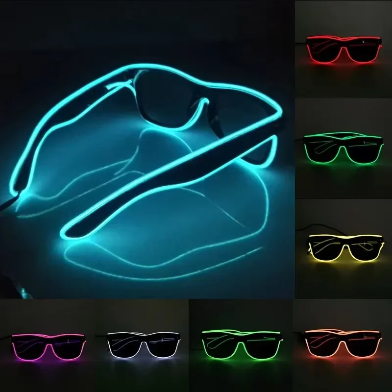 Neon LED Glowing Sunglasses Co - огляд і ціна Glow In The Dark Party Glasses