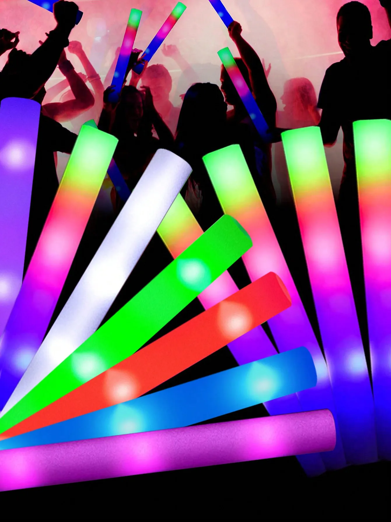 20/30pcs LED Foam Glow Sticks  - огляд і ціна Flashing Led Foam Sticks Party
