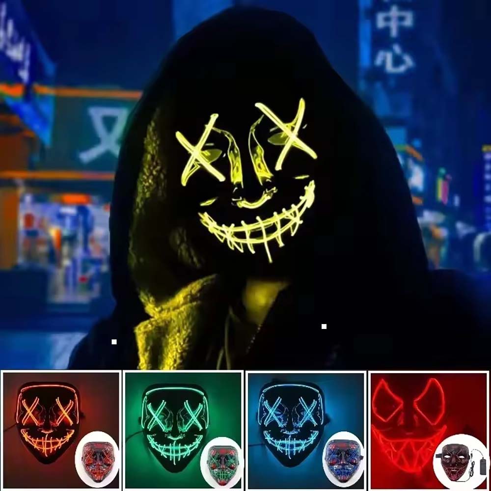 Wireless Neon LED Purge Mask G - огляд і ціна Led Purge Mask Halloween