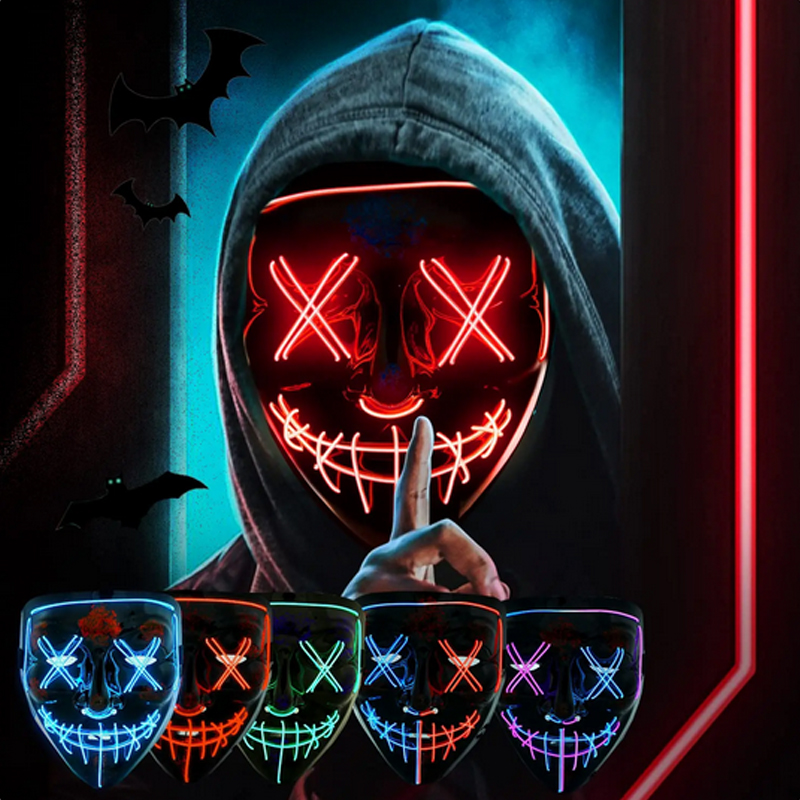 Halloween Scary Vendetta Mask  - огляд і ціна Led Purge Mask Halloween