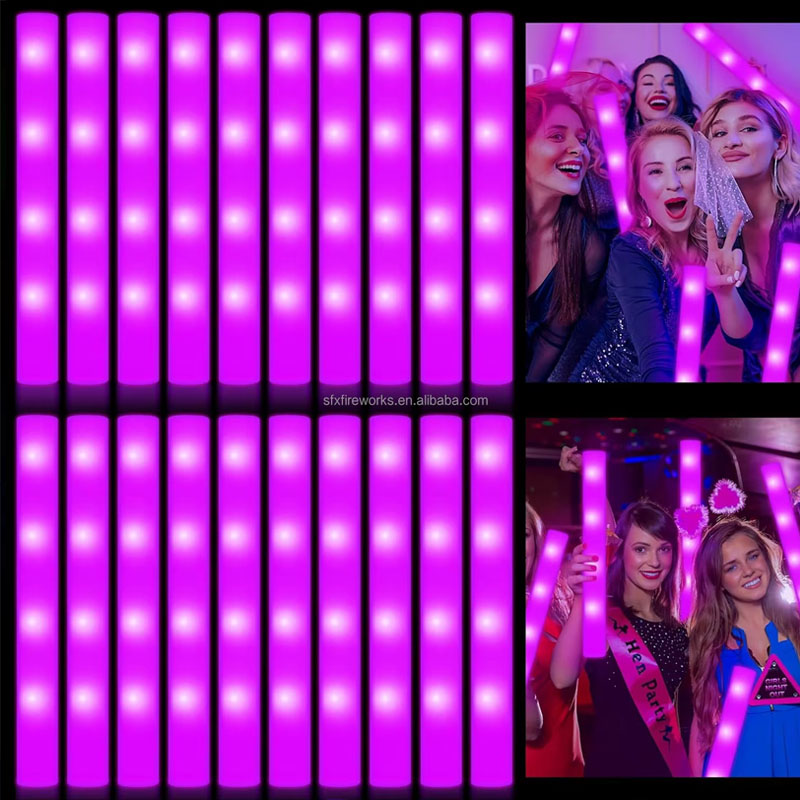 20Pcs Foam Glow Sticks Colorfu - огляд і ціна Flashing Led Foam Sticks Party