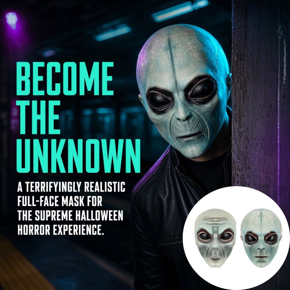 Latex Material Alien Mask Gree - огляд і ціна Latex Alien Mask Realistic