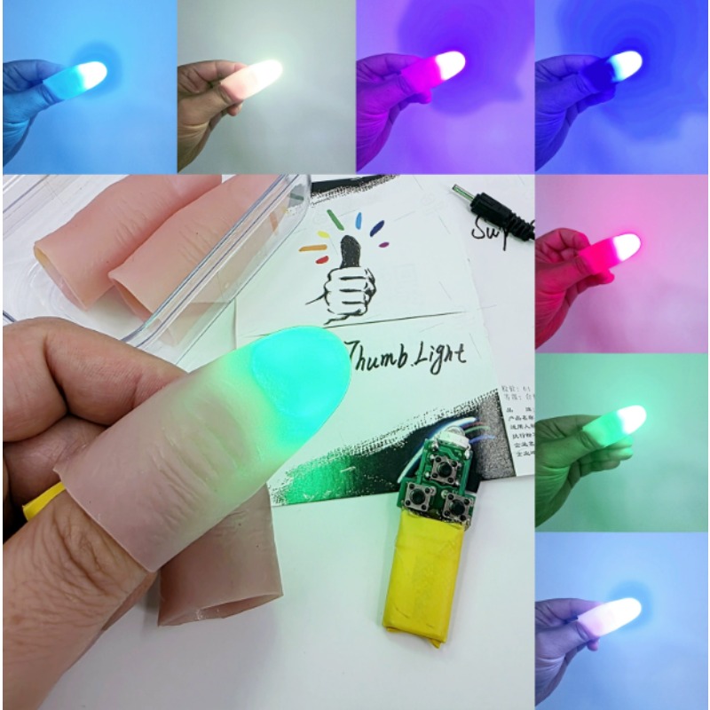 7 Color Light-Pair Set Chargin - огляд і ціна Thumb Tip Magic Trick Set
