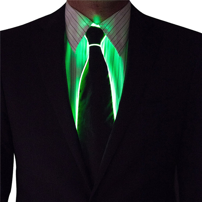 Men Glowing Tie EL Wire Neon L - огляд і ціна Glow In The Dark Party Glasses