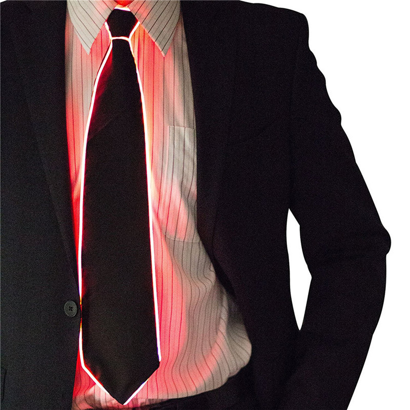 Men Glowing Tie EL Wire Neon L - огляд і ціна Glow In The Dark Party Glasses