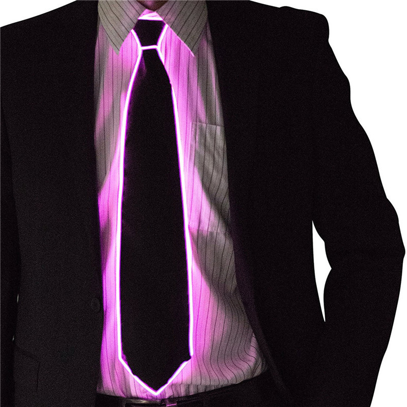 Men Glowing Tie EL Wire Neon L - огляд і ціна Glow In The Dark Party Glasses