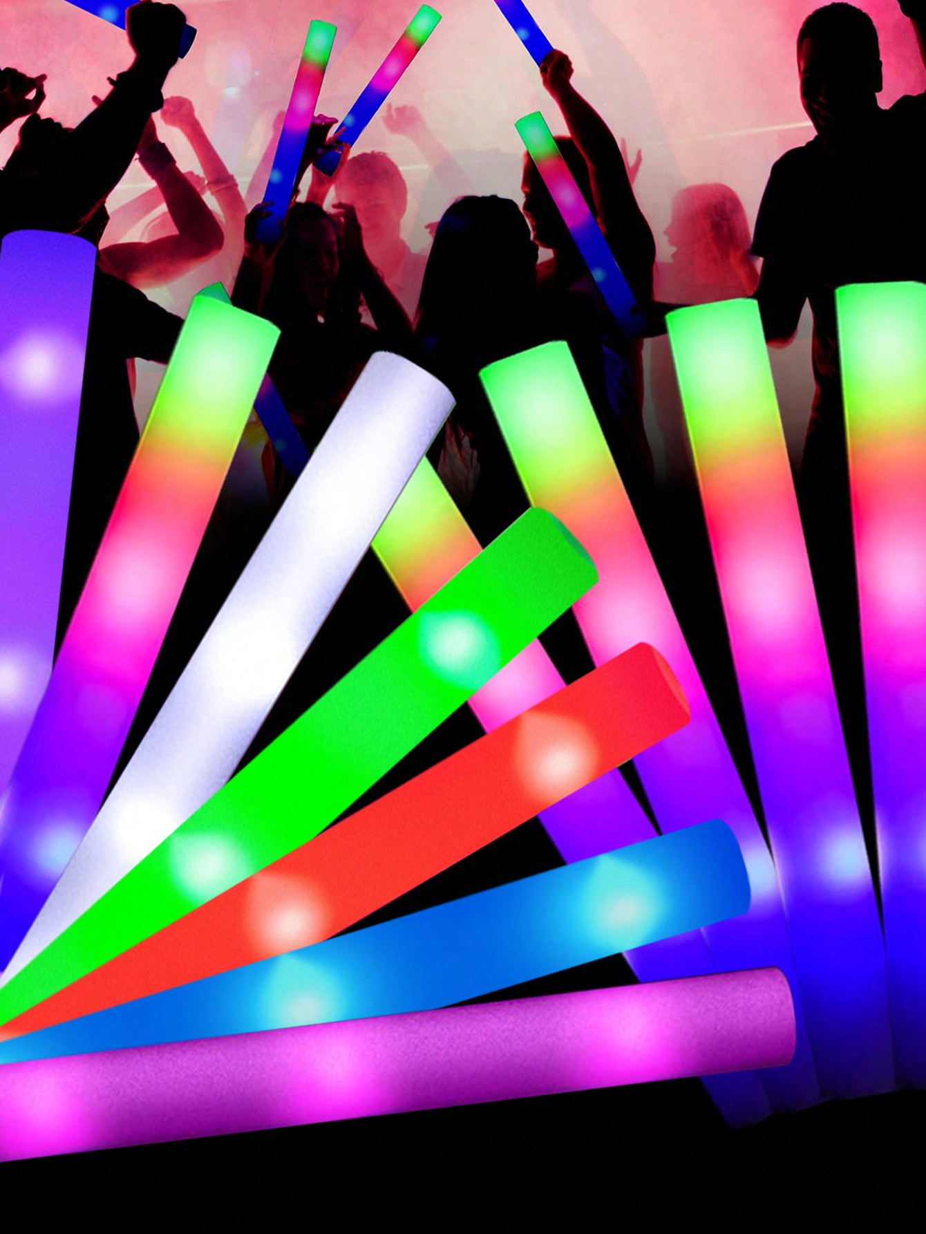 20/30pcs LED Foam Glow Sticks  - огляд і ціна Flashing Led Foam Sticks Party