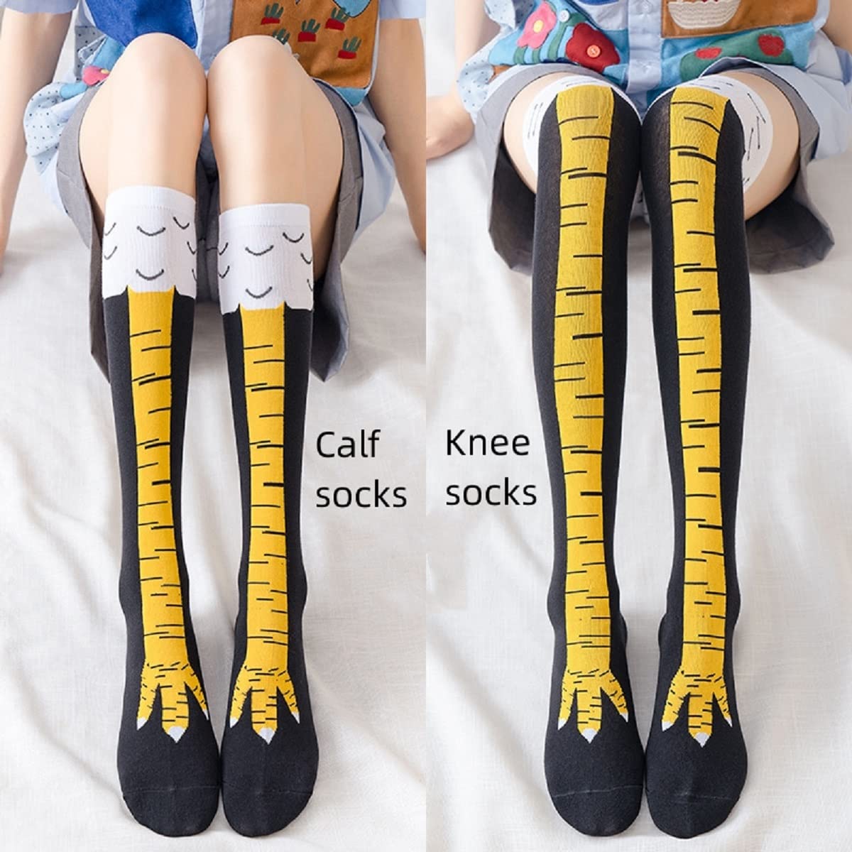 1/2/5 Pairs Women Knee High So - огляд і ціна Funny Chicken Leg Socks