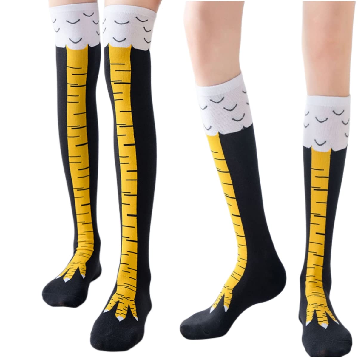 1/2/5 Pairs Women Knee High So - огляд і ціна Funny Chicken Leg Socks