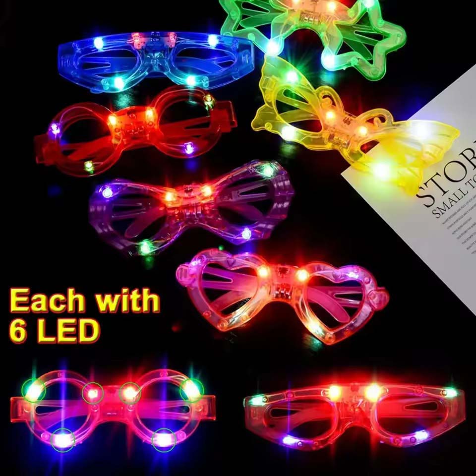 10/20/30/40/50 Pcs LED Light U - огляд і ціна Glow In The Dark Party Glasses