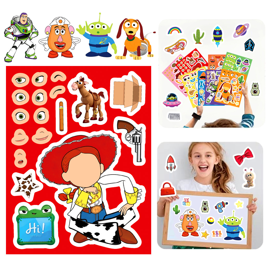 8/16Sheets Make a Face Cartoon - огляд і ціна Novelty Gifts