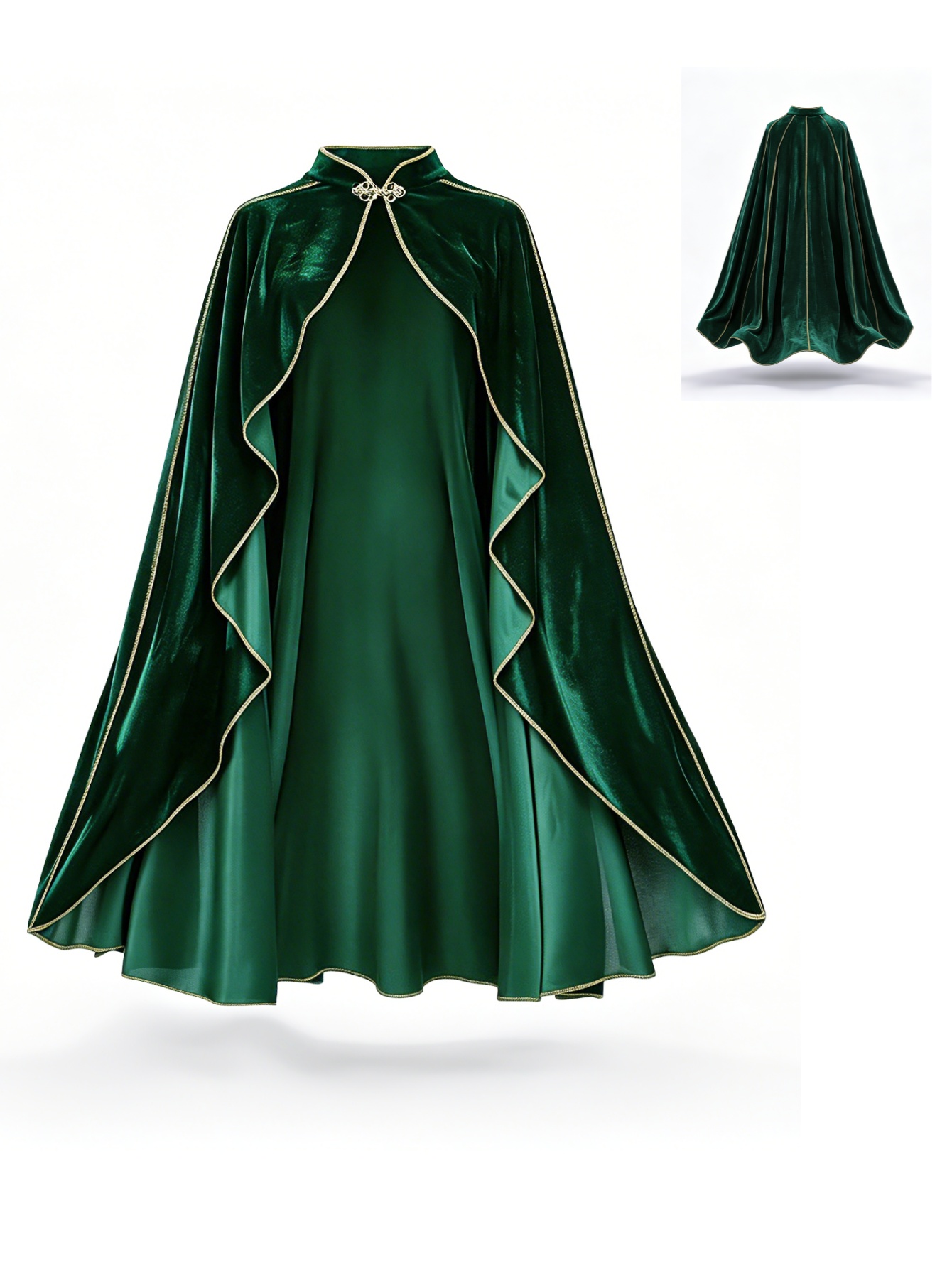 Women Vintage Green Velvet Cap - огляд і ціна Medieval Renaissance Dress Women