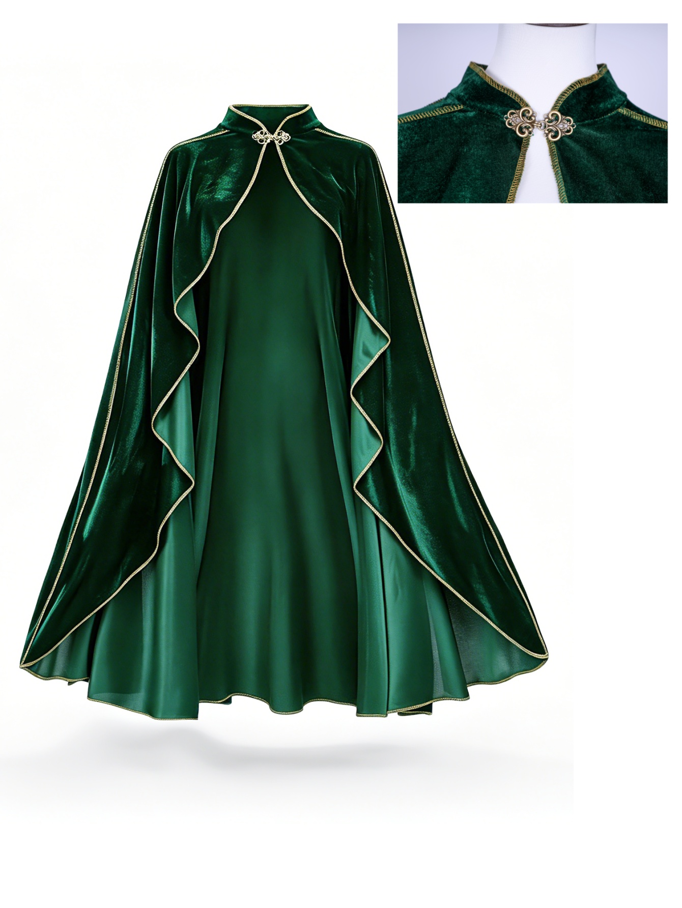 Women Vintage Green Velvet Cap - огляд і ціна Medieval Renaissance Dress Women