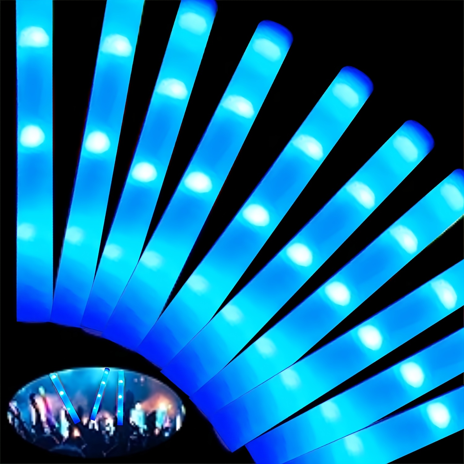 30pcs Blue LED Light Up Foam S - огляд і ціна Flashing Led Foam Sticks Party