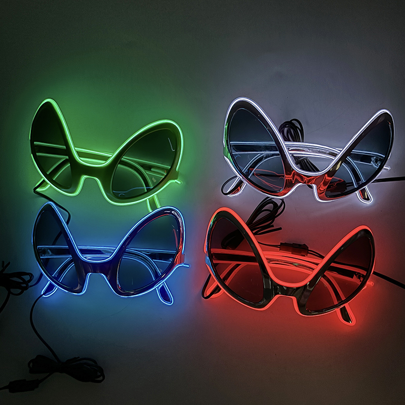 Cool Light Up LED Alien Glasse - огляд і ціна Glow In The Dark Party Glasses