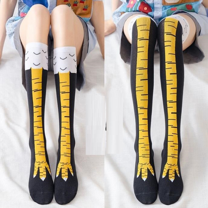 1-4 Pairs Women Knee High Sock - огляд і ціна Funny Chicken Leg Socks